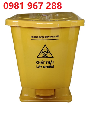 Thùng rác y tế 20 lít màu vàng